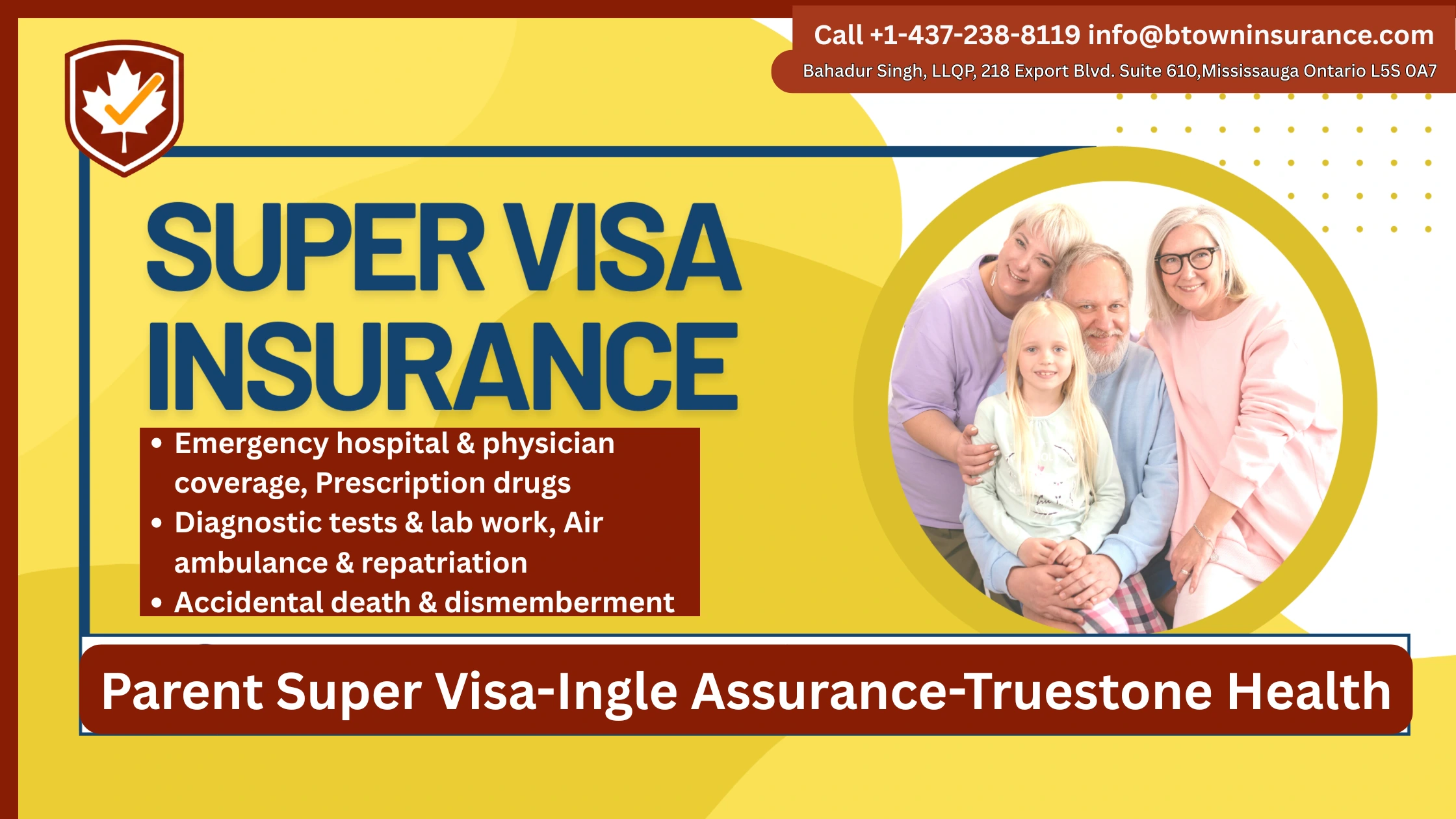 parent super visa, truestone health, ingle assurance, hmc